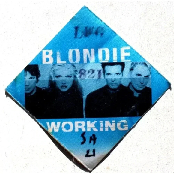 Vtg All Access Backstage CREW Working Pass Cloth VIP Sticker - Blondie - Picture 1 of 2